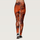 Rich Reds and Oranges Creates Marbling Effect Leggings (Achterkant)