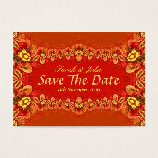 Rich Reds Xtra Wedding and Invitations Kaart (Voorkant)