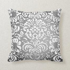 Rich Regal Damask Gray Fade Cushion Kussen