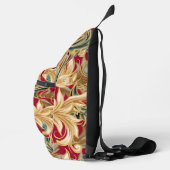 Rich Rococo Acanthus Bladpatroon/Rood & Groen Sling Bag (Rechts)