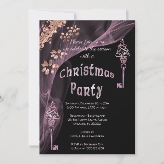 Rich Roos Gold Nuggets Winter Kerstboom Keys Kaart (Voorkant)