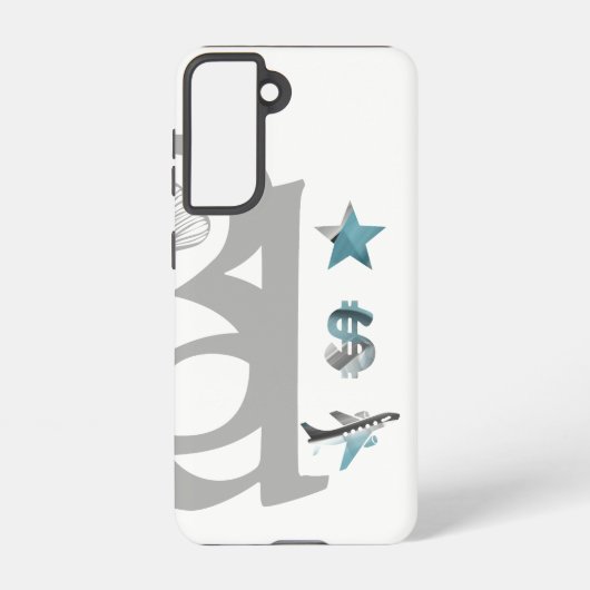 RICH Samsung Hoesjes Trend Abstract Blue Ocean Galaxy Hoesje (Achterkant)