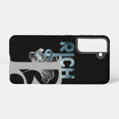 RICH Samsung Hoesjes Trend Abstract Blue Ocean Samsung Galaxy Hoesje (Achterkant horizontaal)