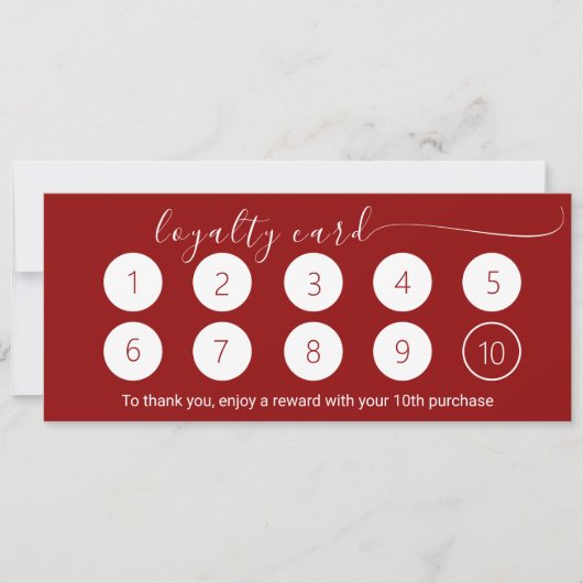 RICH SANGRIA RED LOYALTY KAART 10 BUSINESS LOGO (Voorkant)