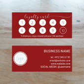 RICH SANGRIA RED LOYALTY KAART 10 BUSINESS LOGO