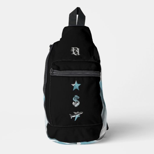 RICH Sling Bag Trend Abstract Blue Ocean (Voorkant)