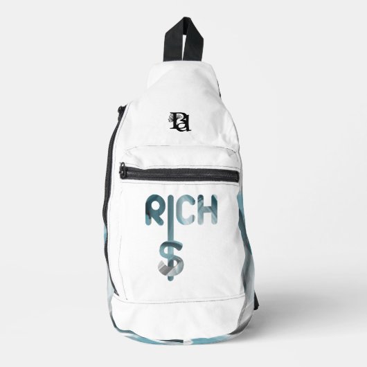 RICH Sling Bag Trend Abstract Blue Ocean (Voorkant)