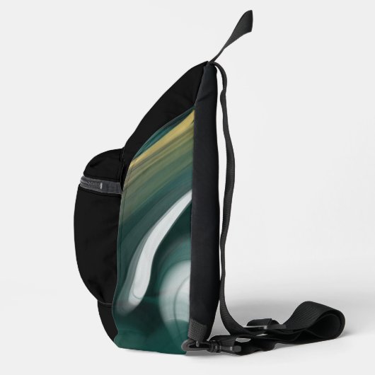 RICH Sling Bag Trend Abstract Zwart Wit Groen (Rechts)