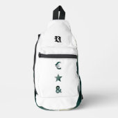 RICH Sling Bag Trend Abstract Zwart Wit Groen (Voorkant)