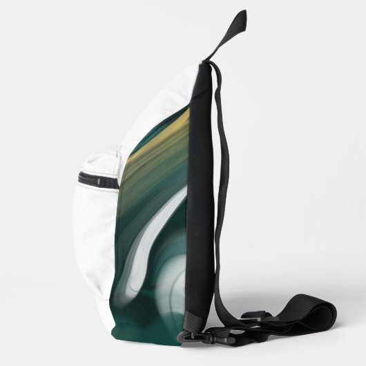 RICH Sling Bag Trend Abstract Zwart Wit Groen (Rechts)