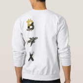 RICH Sweatshirt Trend AbstractArt Zwart Wit Goud (Achterkant)