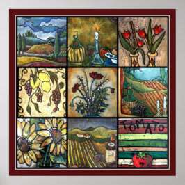Rich Tuscan Collage Poster