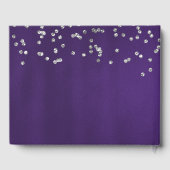 Rich Ultra Violet met Sparkles Weddenschap Gastenboek (Achterkant)