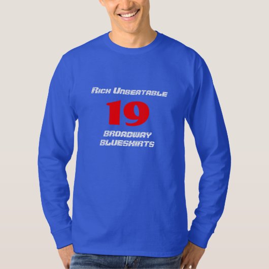 Rich Unbeatable Broadway Blueshirts T-shirt (Voorkant)