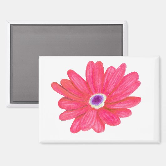 Rich Vibrant Red Flower Magneet (Voorkant / Achterkant)