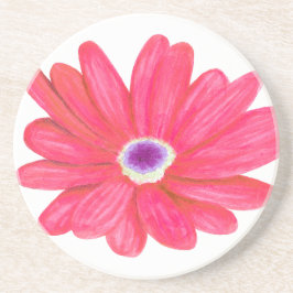 Rich Vibrant Red Flower Zandsteen Onderzetter