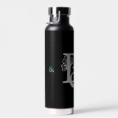 RICH Waterfles Trend Abstracte Kunst Zwart Groen (Rechts)