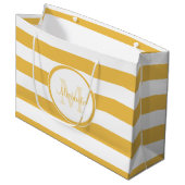 Rich Yellow Monogram met verse, even strepen Large Cadeautasje (Voorkant Gekanteld)