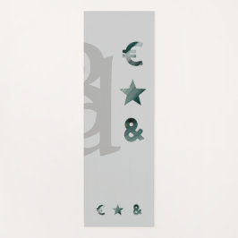 RICH Yoga Mat Abstracte Kunst Zwart Groen Smaragd