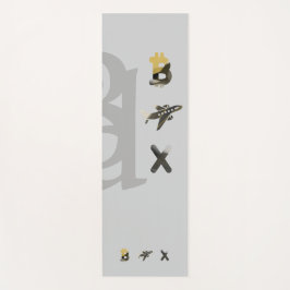 RICH Yoga Mat Abstracte Kunst Zwart Wit Goud