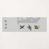 RICH Yoga Mat Abstracte Kunst Zwart Wit Goud (Voorkant (horizontaal))