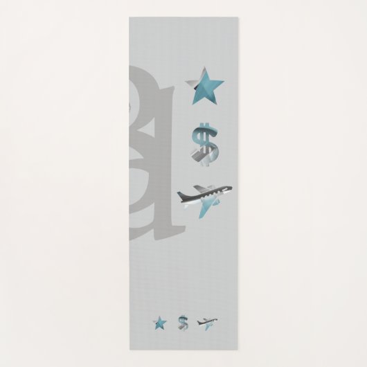 RICH Yoga Mat Fitness Abstracte Kunst Blauwe Oceaa (Voorkant)