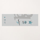 RICH Yoga Mat Fitness Abstracte Kunst Blauwe Oceaa (Voorkant (horizontaal))