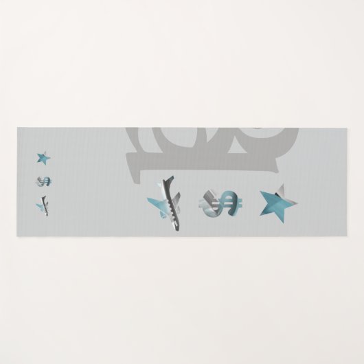 RICH Yoga Mat Fitness Abstracte Kunst Blauwe Oceaa (Voorkant (horizontaal))