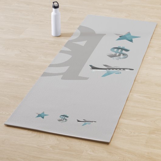 RICH Yoga Mat Fitness Abstracte Kunst Blauwe Oceaa (In situ)