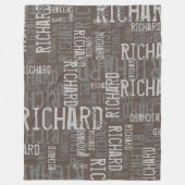 Richard aangepaste naam moderne typografie bruinac fleece deken (Voorkant)