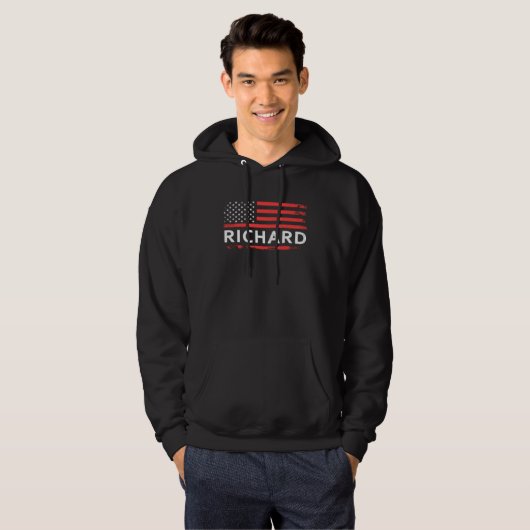 RICHARD AMERICAN FLAG FOR RICHARD HOODIE (Voorkant volledig)