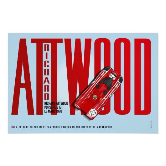 Richard Attwood P 917 Tribute Perfect Poster (Voorkant)