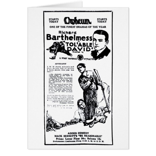 Richard Barthelchau,  krant uit 1922 (Voorkant)