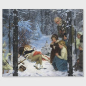 Richard Bormeister Children in the Snow Cadeaupapier (Vlak)