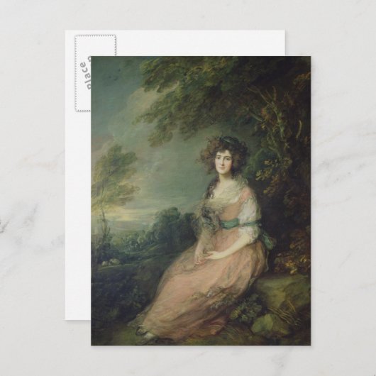 Richard Brinsley Sheridan, c.1785-87 Briefkaart (Voorkant / Achterkant)