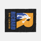 Richard Custom Player Basketbal Jouw naam The Leg Fleece Deken (Voorkant (Horizontaal))