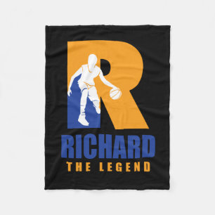 Richard Custom Player Basketbal Jouw naam The Leg Fleece Deken