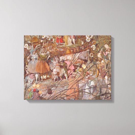 Richard Dadd - The Fairy Feller's Master-Stroke Canvas Afdruk (Voorkant)