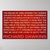 Richard Dawkins | Wonder Science geeft ons Poster (Voorkant)