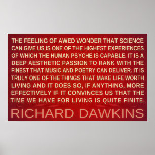 Richard Dawkins   Wonder Science geeft ons Poster