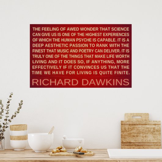 Richard Dawkins | Wonder Science geeft ons Poster (Keuken)