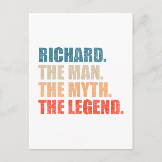 Richard De Man De Mythe De Legende Briefkaart (Voorkant)