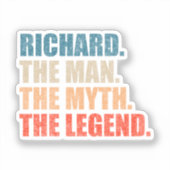 Richard De Man De Mythe De Legende Sticker (Voorkant)