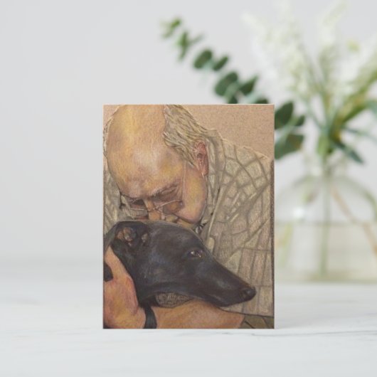 Richard en Ronnie Greyhound Briefkaart (Staand voorkant)