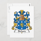 Richard Family Crest Briefkaart (Voorkant / Achterkant)