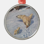 Richard Friese, Polar Beer Familie Metalen Ornament (Voorkant)