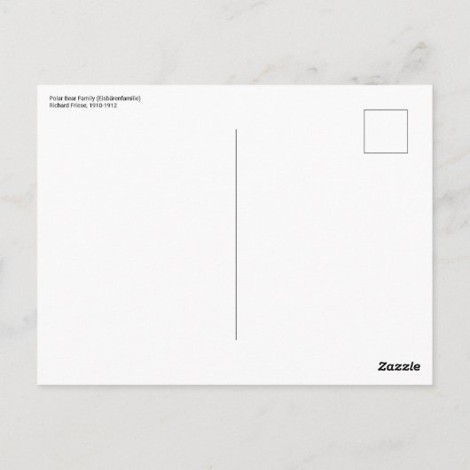 Richard Friese, Polar Beer Family Briefkaart (Achterkant)
