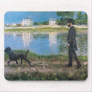 Richard Gallo en Zijne hond - Gustave Caillebotte Muismat