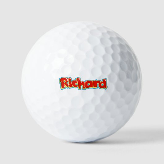 Richard graffiti golfballen (Voorkant)