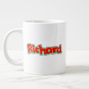 Richard graffiti grote koffiekop